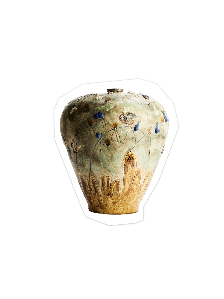 התמונה עשויה להכיל: כלי חרס, צנצנת, אמנות, פורצלן, אגרטל וכד