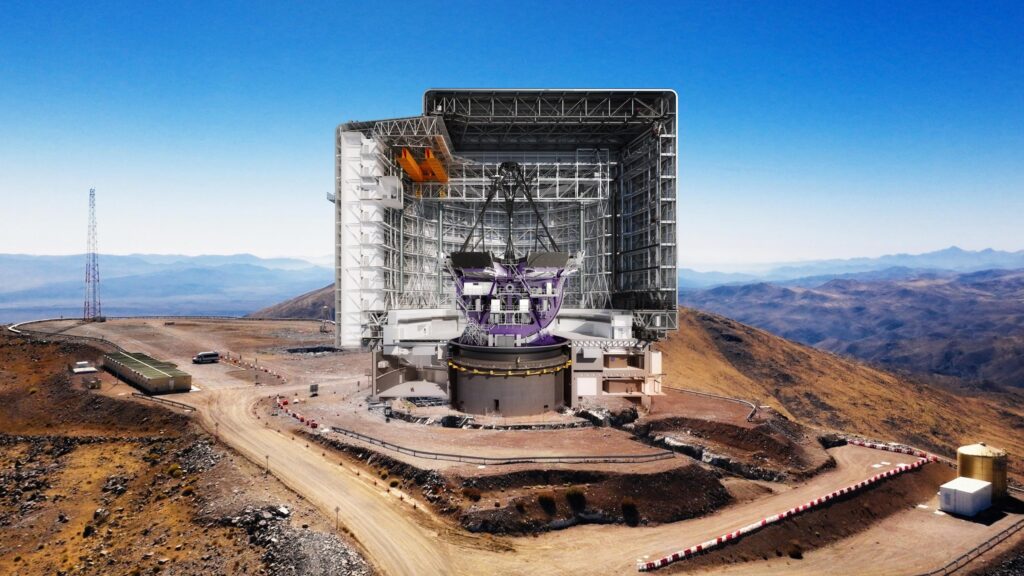 Cross Section of the Giant Magellan Telescope Enclosure, Pier, and Mount