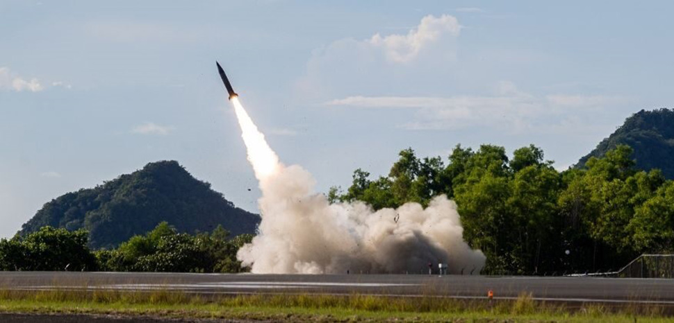 AIRAR, Palau - 240616-M-MO098-1008 (June 16, 2024) An Autonomous Multi-Domain Launcher with the U.S. Army Combat Capabilities Development Command Aviation & Missile Center and Ground Vehicle Systems Center conducts a live fire during exercise Valiant Shield 24 at Airar, Palau, June 16, 2024. Exercises such as Valiant Shield allow the Indo-Pacific Command Joint Forces the opportunity to integrate forces from all branches of service and with our allies to conduct precise, lethal, and overwhelming multi-axis, multi-domain effects that demonstrate the strength and versatility of the Joint Force and our commitment to a free and open Indo-Pacific. (U.S. Marine Corps photo by Cpl. Kyle Chan)