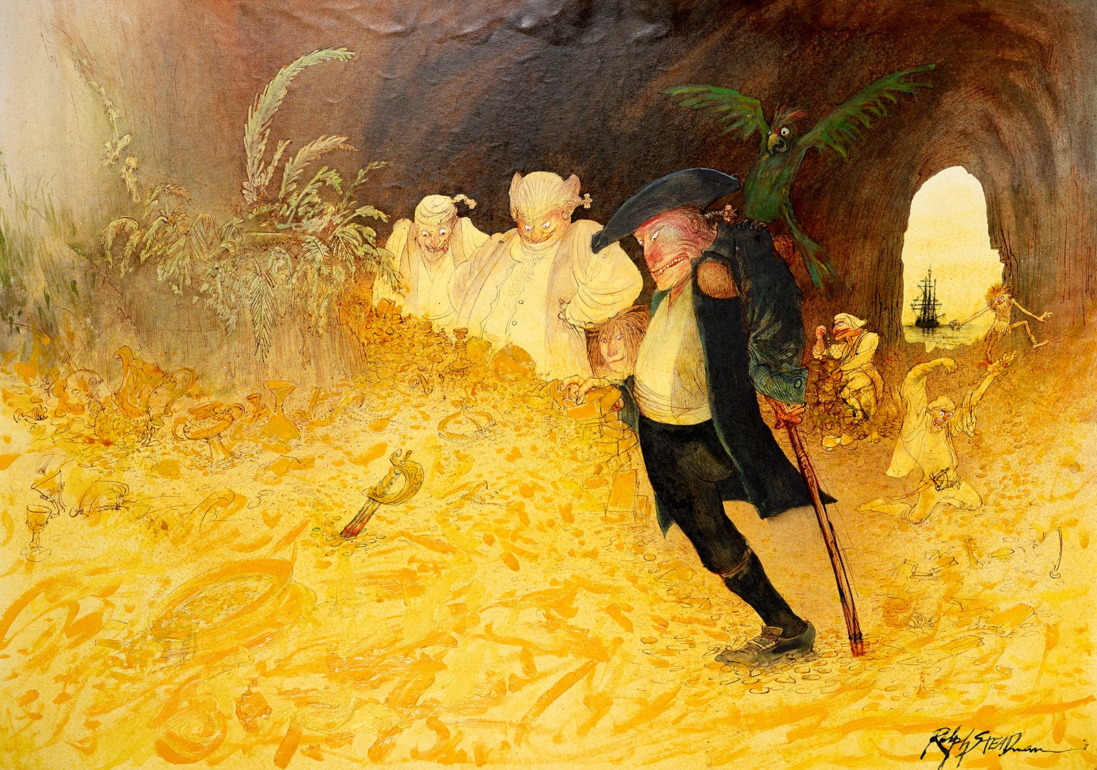 התמונה עשויה להכיל ציור אמנותי אדם מבוגר בגדי חתונה הנעלה נעל ומעיל