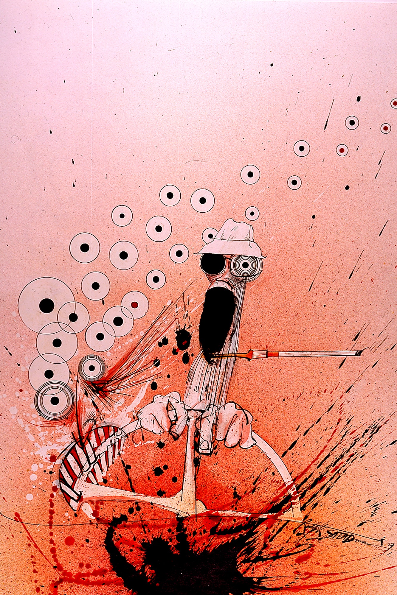 התמונה עשויה להכיל אמנות מודרנית אמנות ציור גרפיקה חיה וציפור