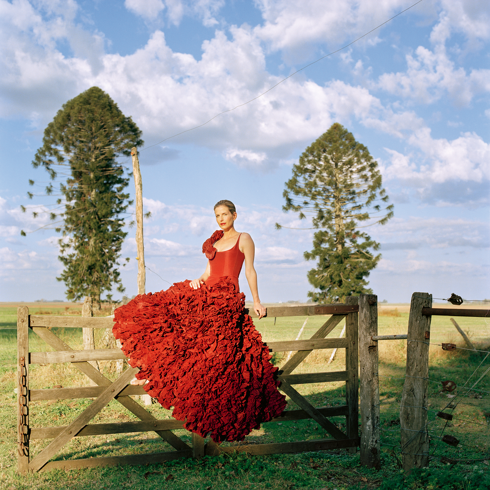 התמונה עשויה להכיל בגדים שמלת לבישה רשמית שמלת ערב שמלת אופנה אדם מבוגר שמלת כלה ושמלת כלה