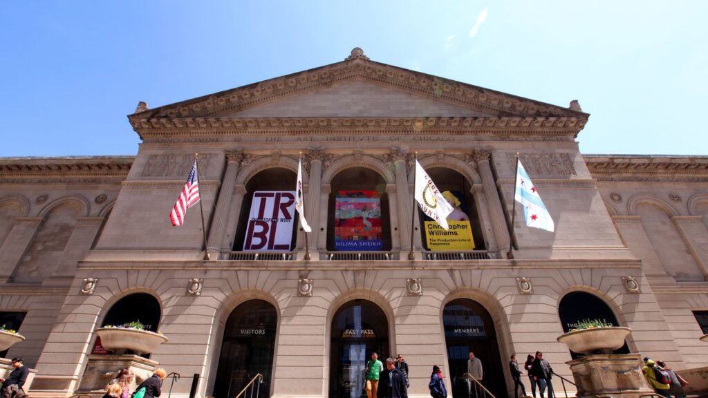 המכון לאמנות של שיקגו בסערה לאחר שנשיא רצועות לכאורה במטוס