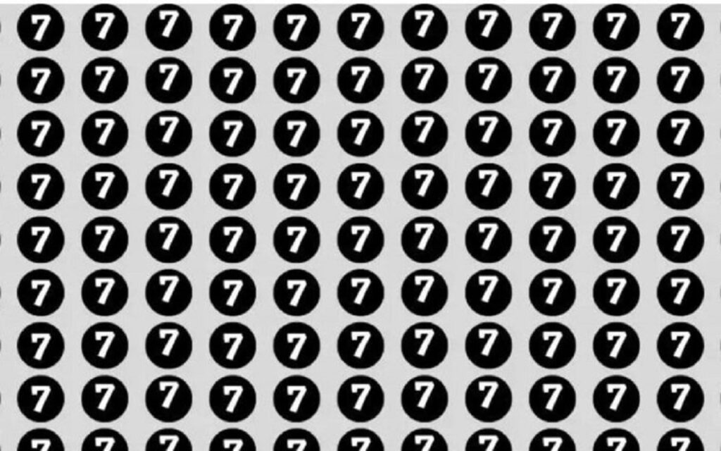 רק מי שמוצא את ה־9 בין 150 ספרות 7