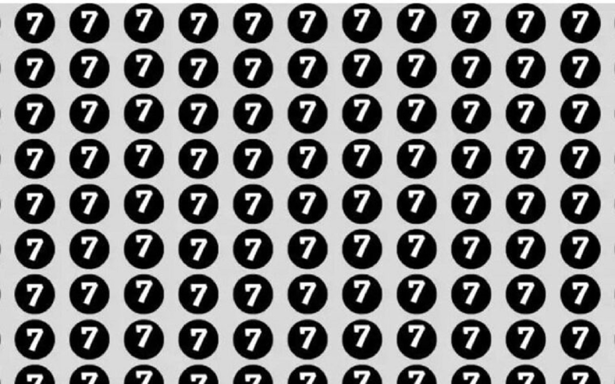 רק מי שמוצא את ה־9 בין 150 ספרות 7