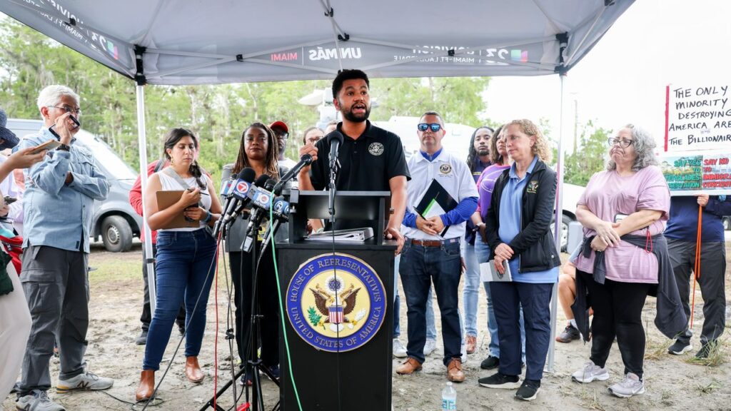 נבחרי ציבור פלורידה סוף סוף נכנסים ל"תנין אלקטראז ". הדמוקרטים מתארים את התנאים כ"שפוף ".