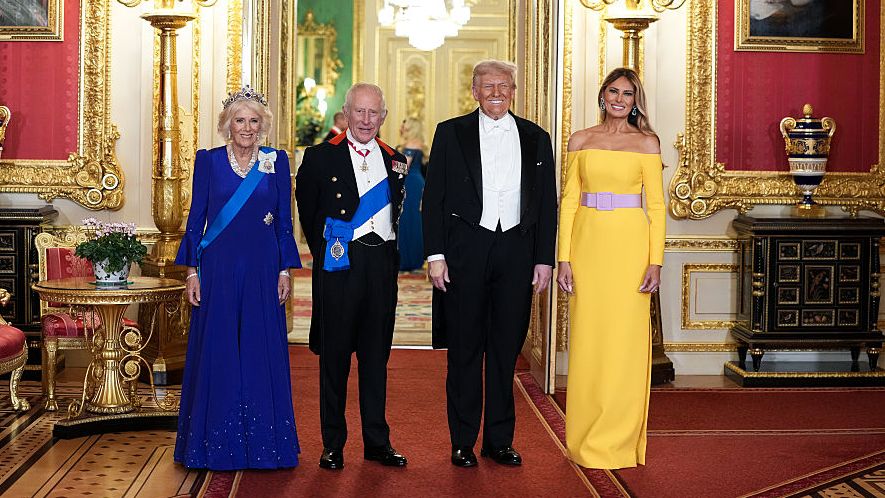 טראמפ טופל בתצוגה מסנוורת של נזרות במשתה הממלכתי של יום רביעי