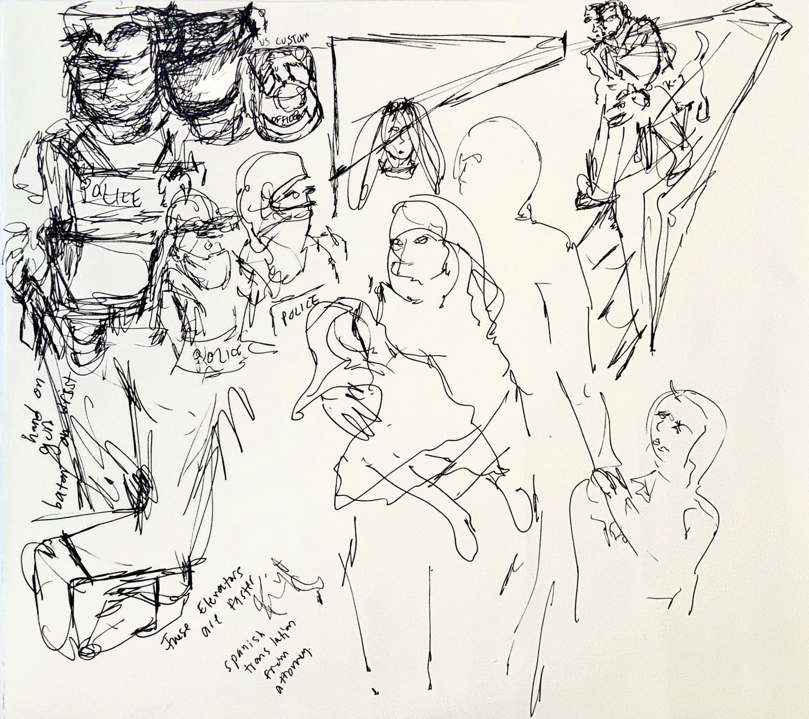 אמנית הסקיצות איזבל ברורמן היא דיוקן מתמשך של הנשיא