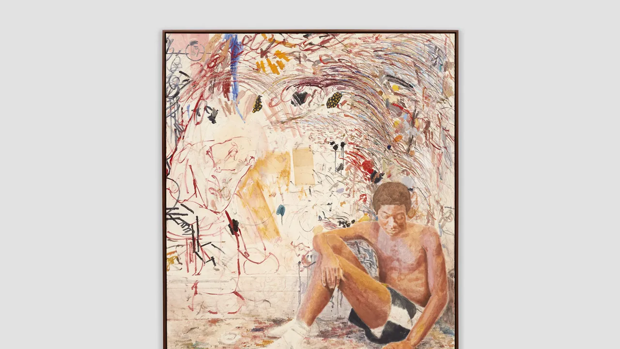 צייר צעיר מאוד של כוכב עולה מקבל זרקור במהלך ארט באזל מיאמי ביץ'