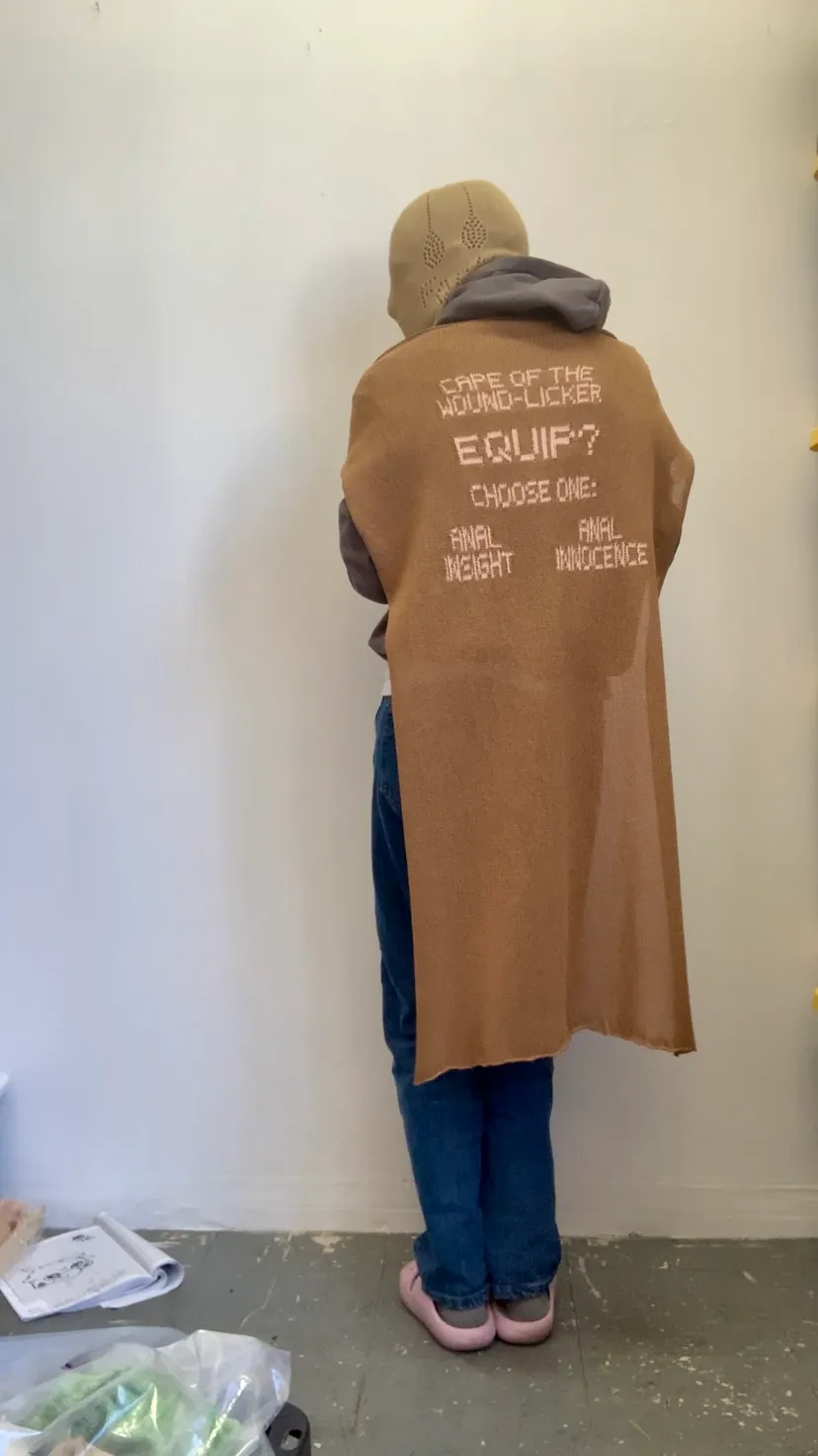 התמונה עשויה להכיל שרוול מעיל וטקסט בגדי אפוד