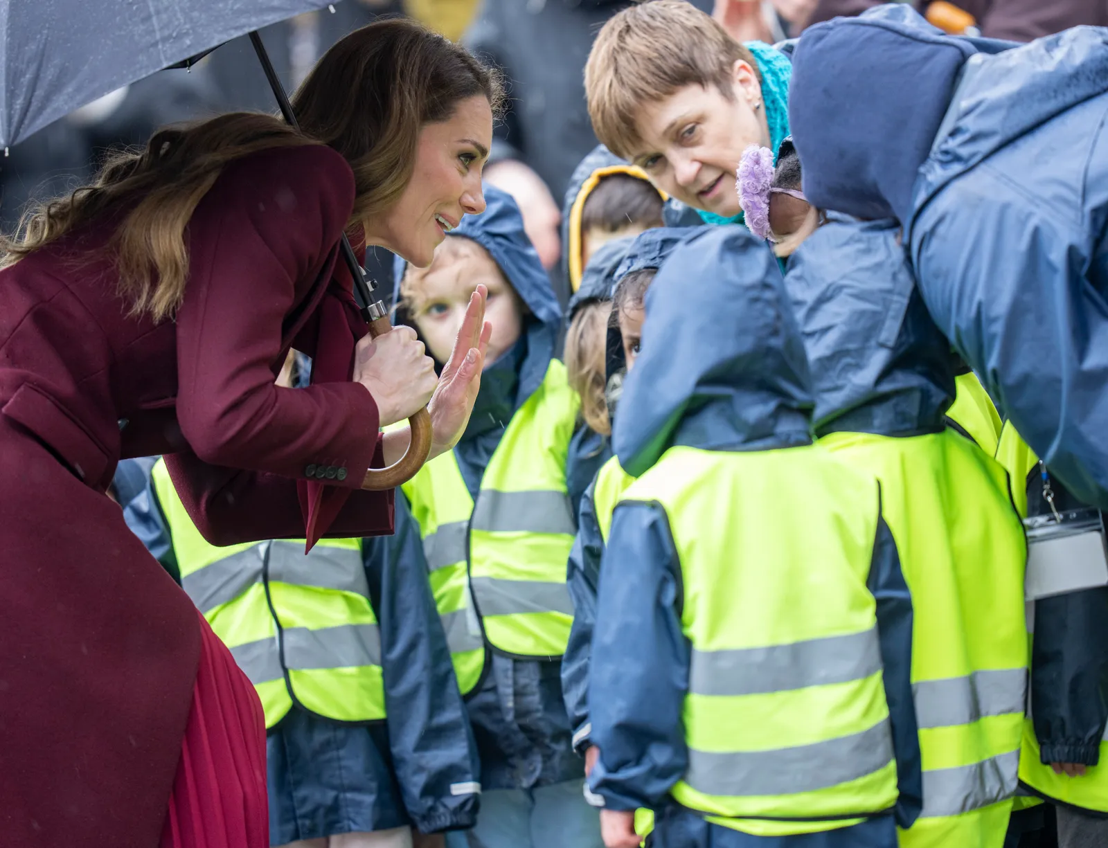 הנסיכה מוויילס במהלך ביקור בניוטאון ויילס ב-26 בפברואר 2026.