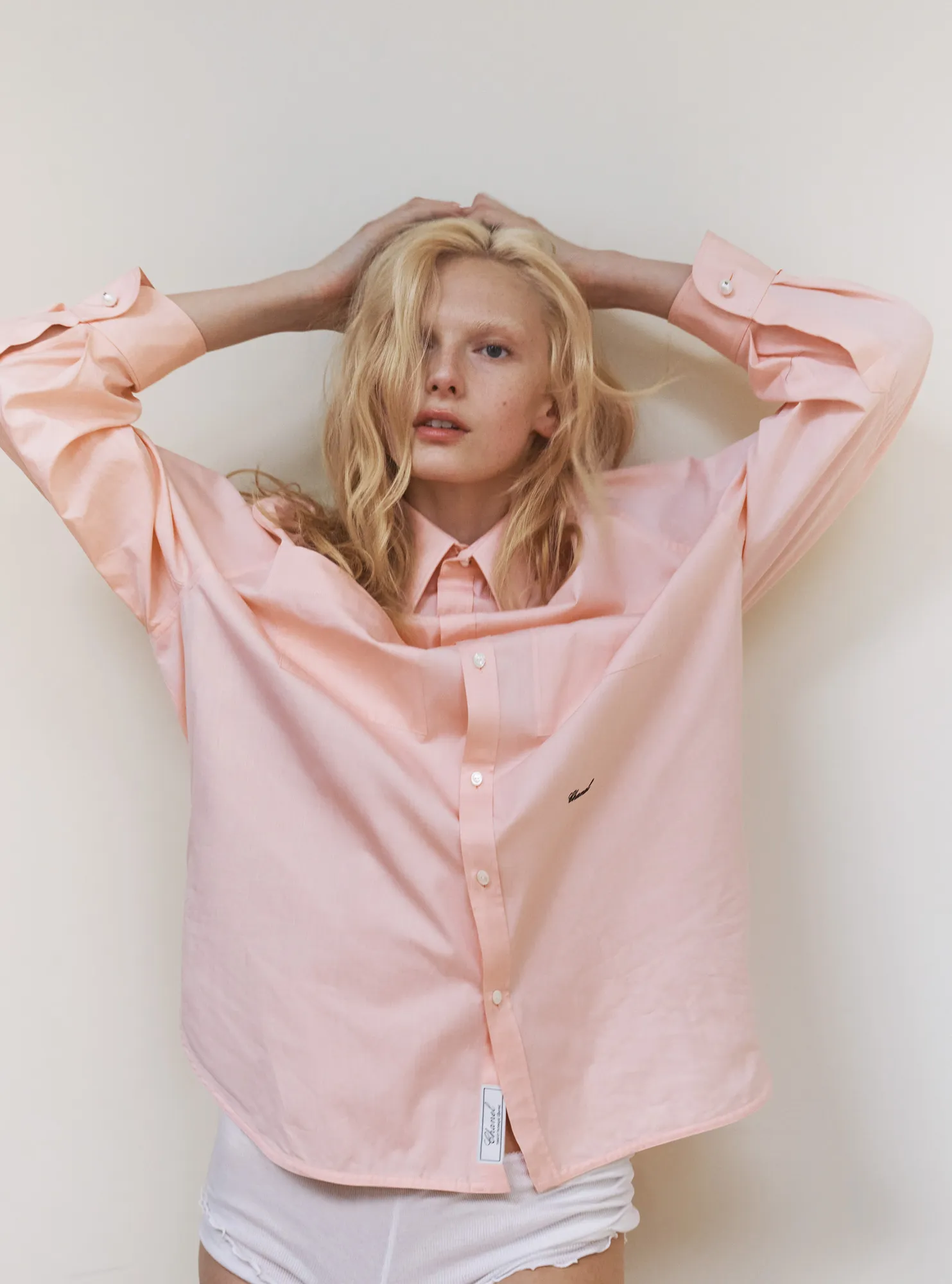 התמונה עשויה להכיל חולצה ביגוד חולצה ושרוול ארוך